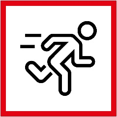 Graphic of person running