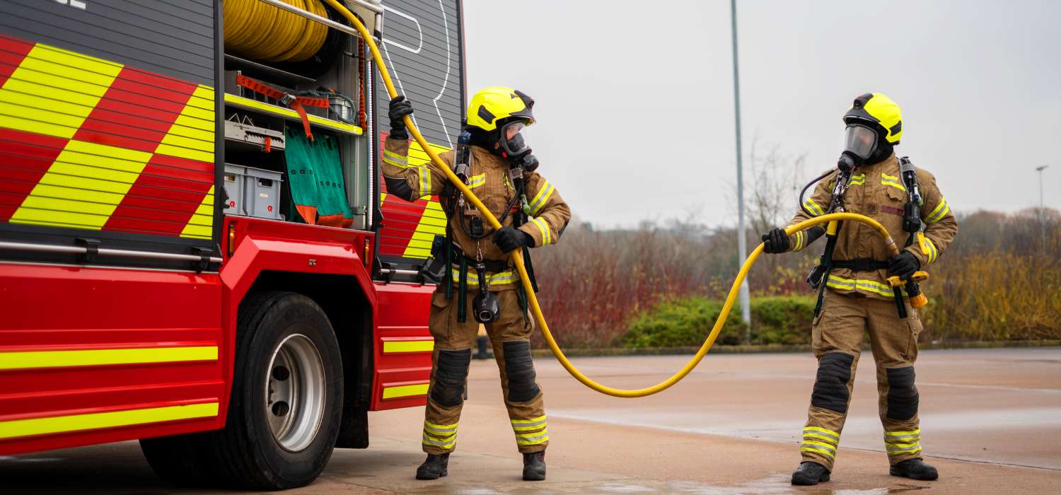 Two firefighters