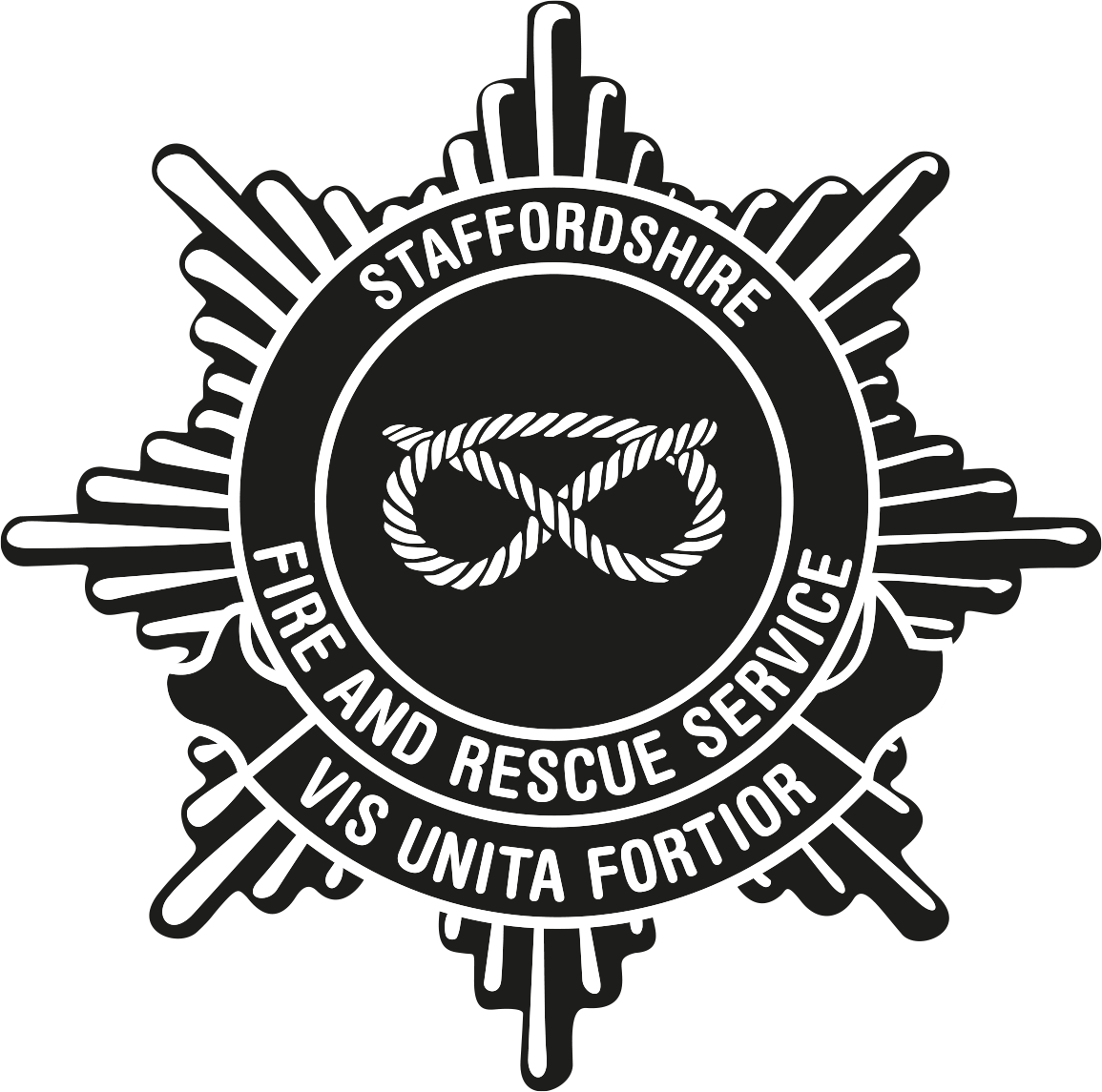 Black and white image of SFRS crest